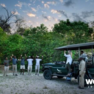 Arriving at Nxabega Under Canvas