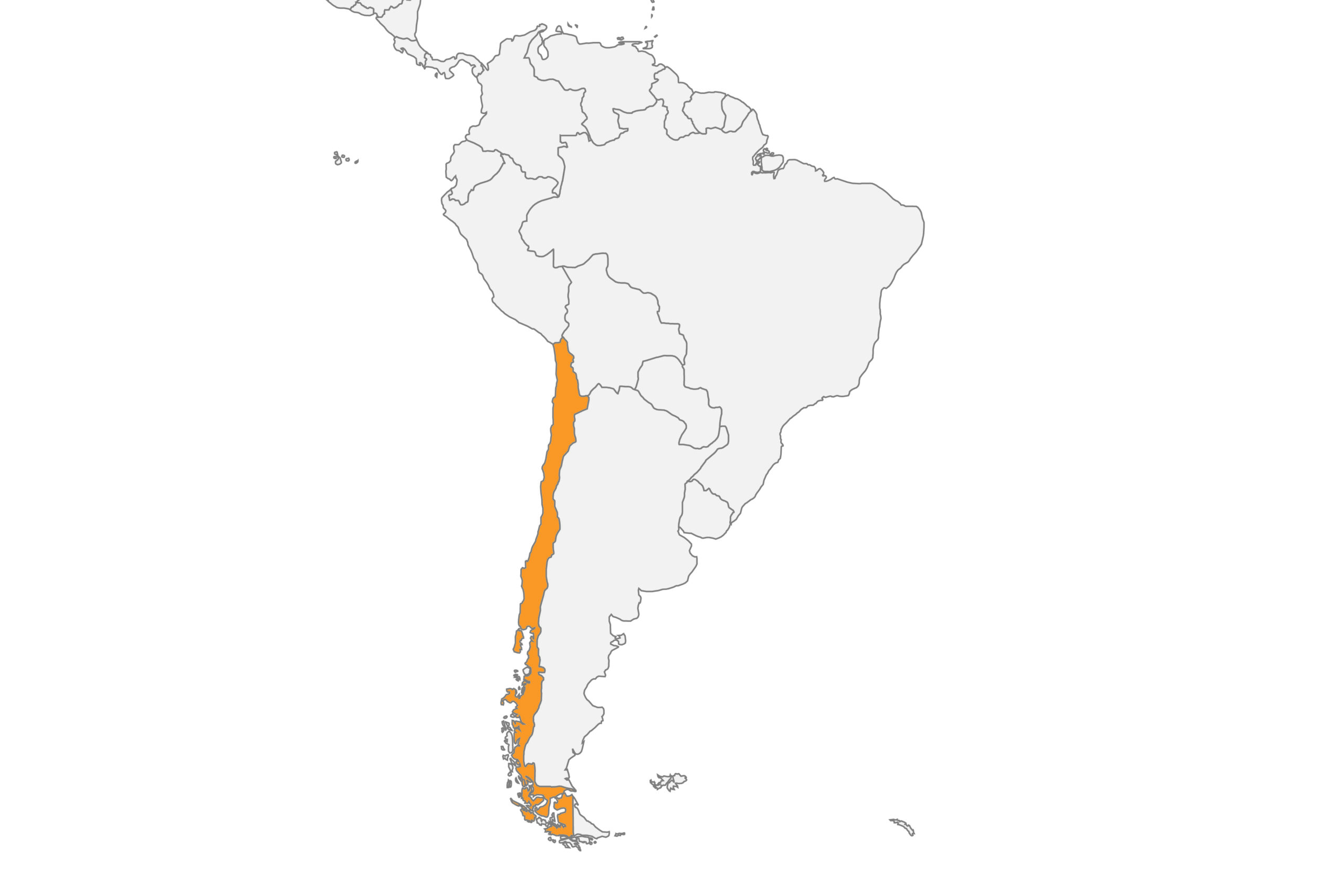 Map of Chile location