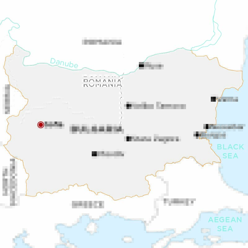 Map of Bulgaria
