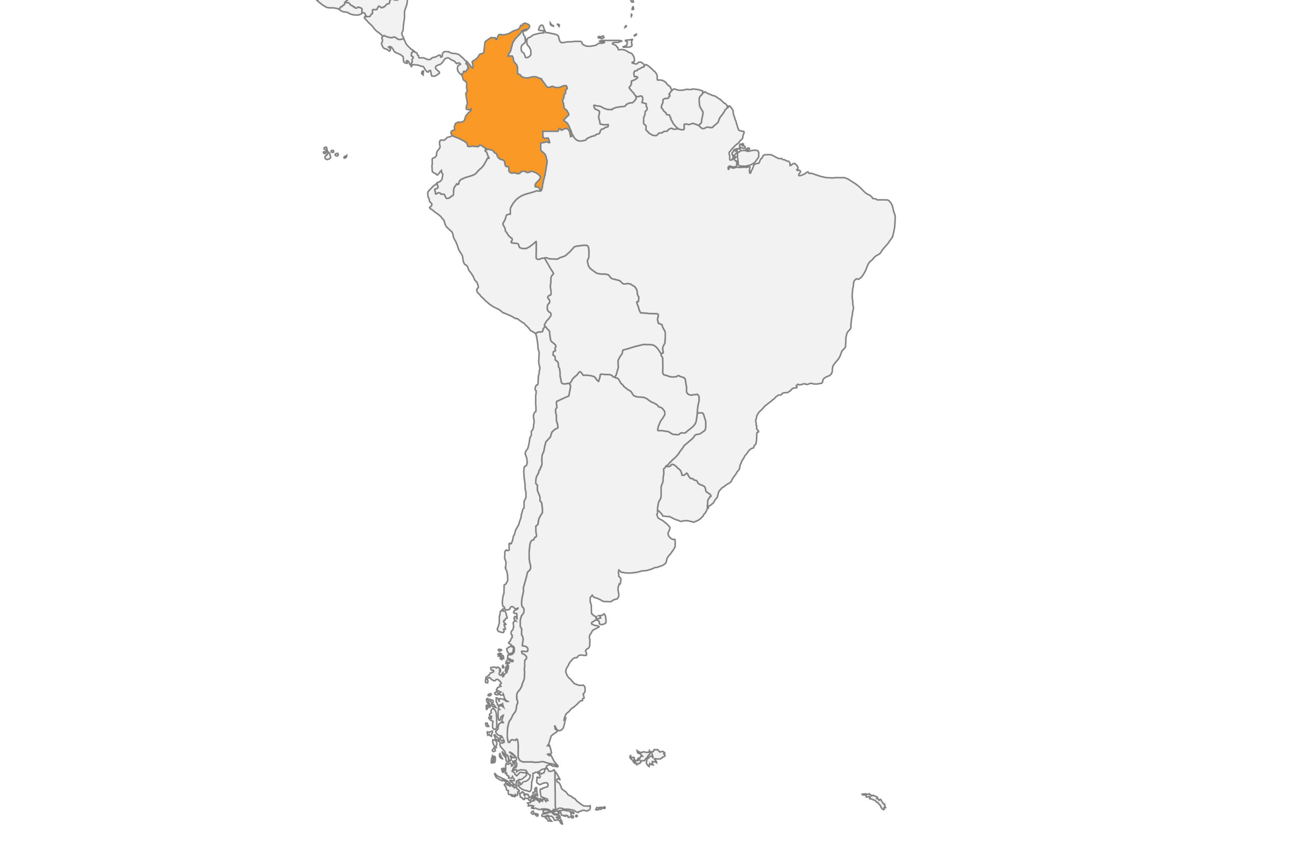 Map of Colombia location