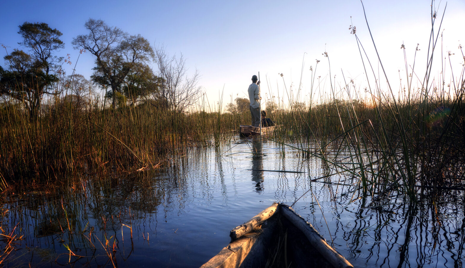 Mokoro in the Okavango Delta, Botswana