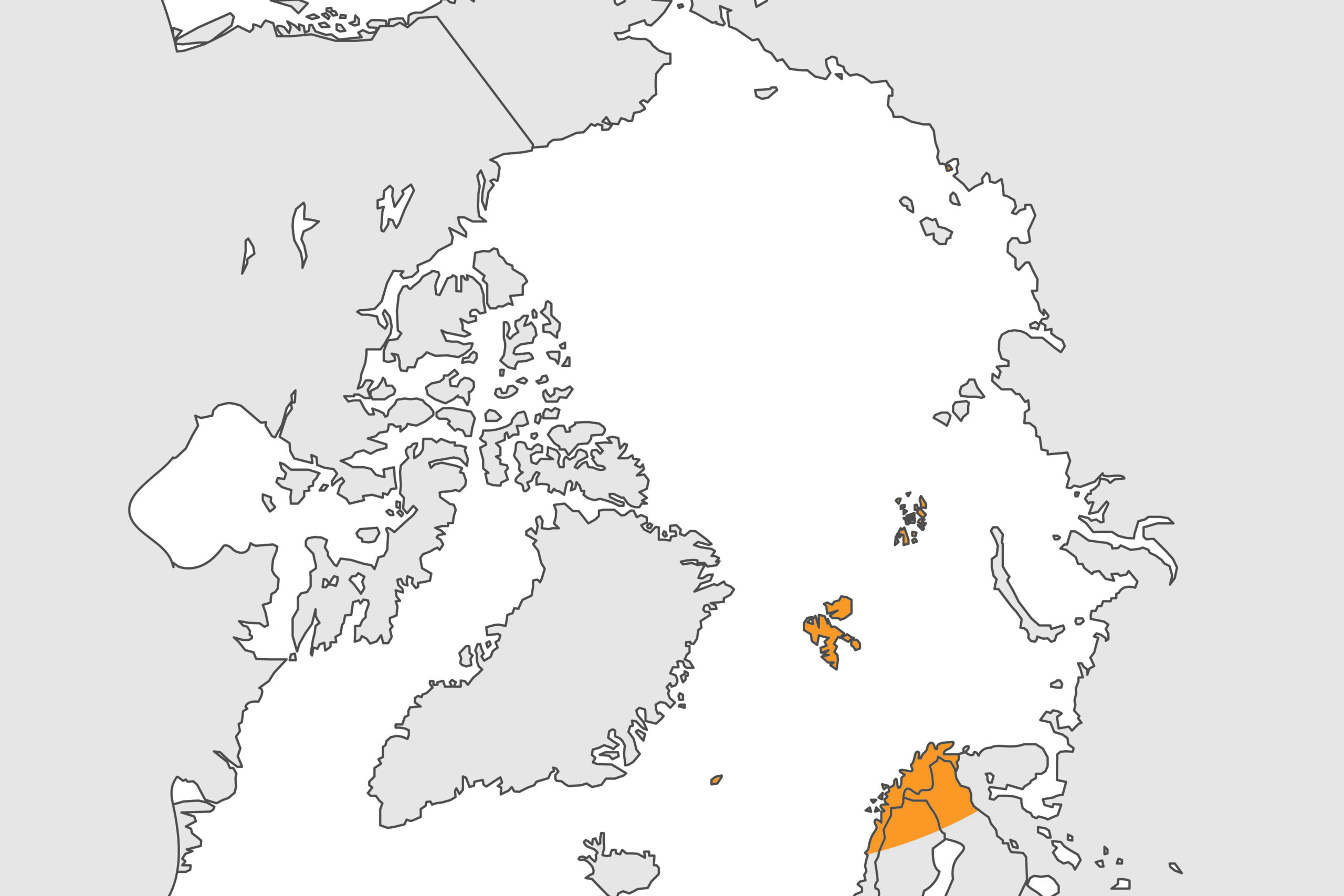 Map of European Arctic location