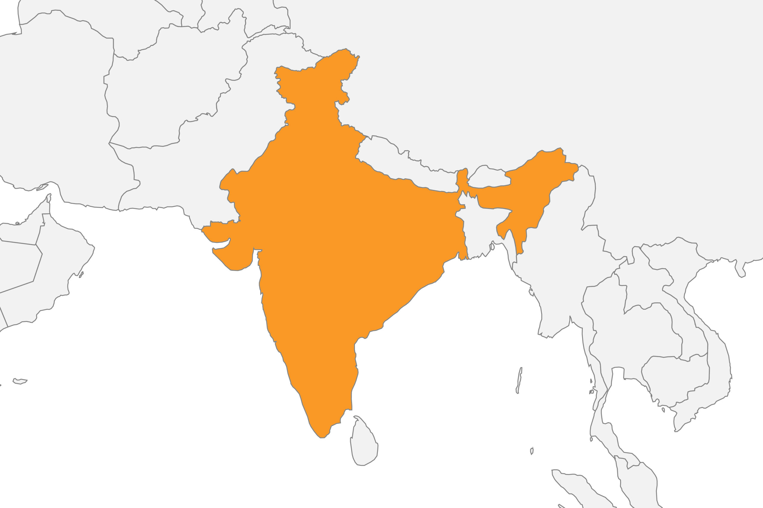 Map of India location