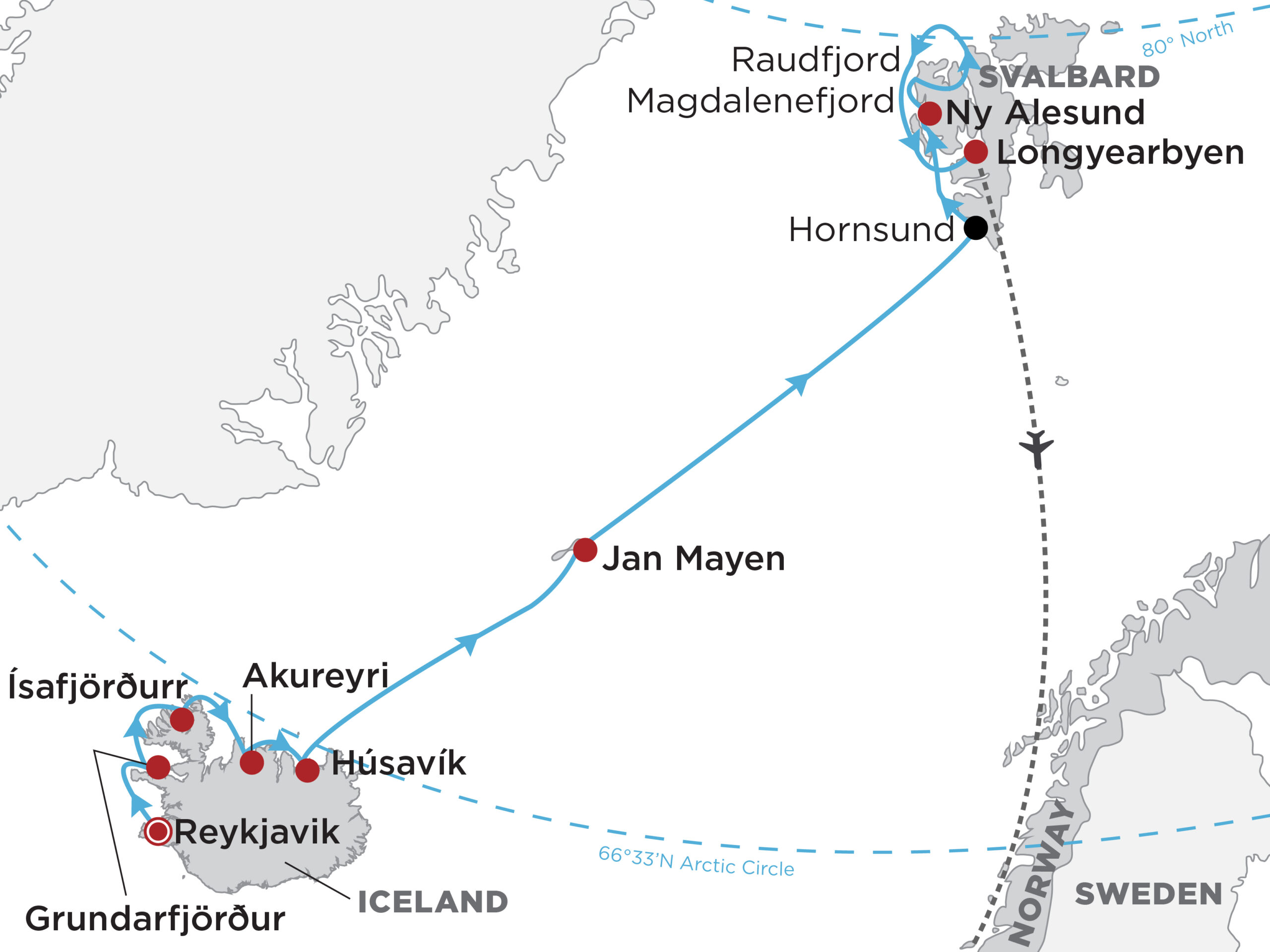 Map, Arctic Island Hopping