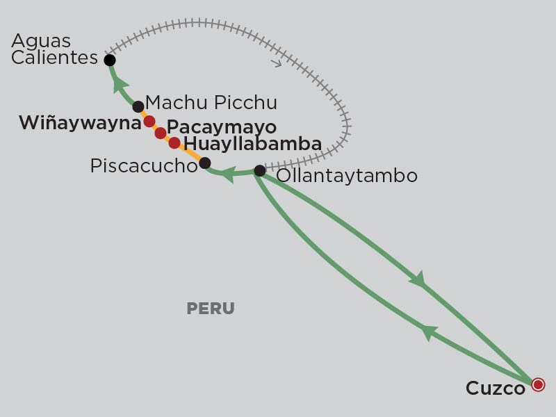 Map of the Inca Trail
