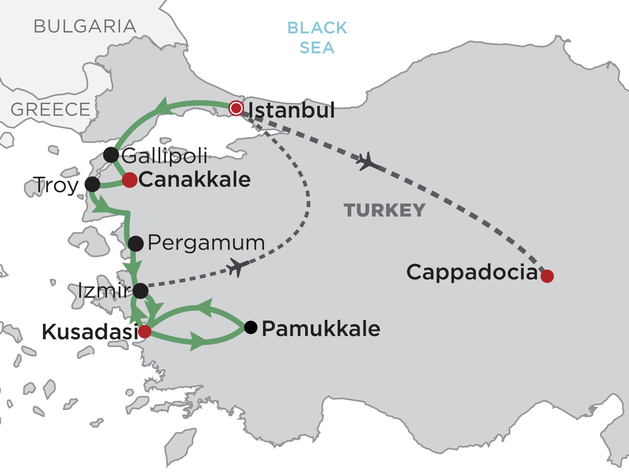 Treasures of Turkey map