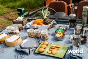 Meghauli Serai safari breakfast