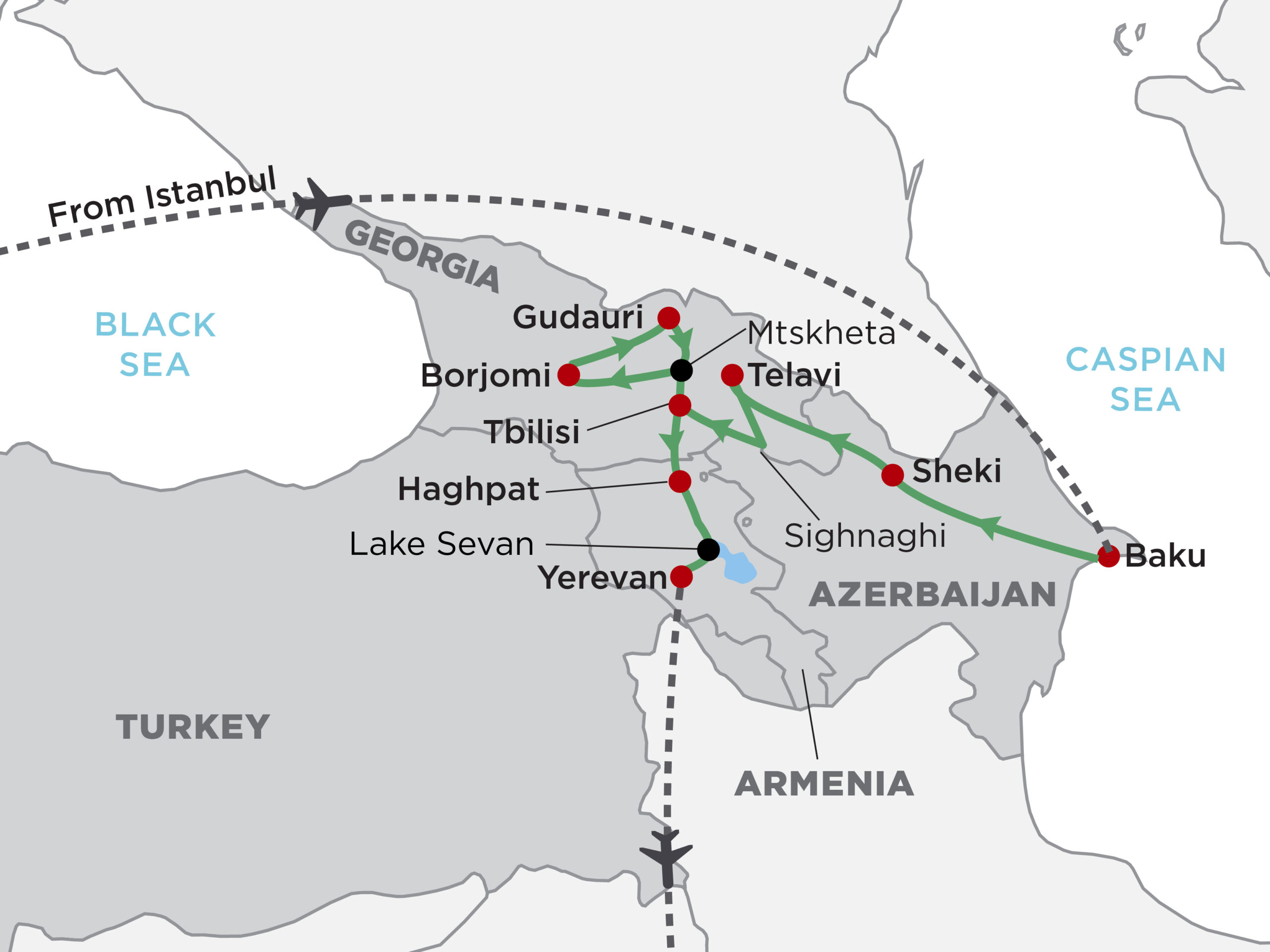 Crossroads of the Caucasus Map