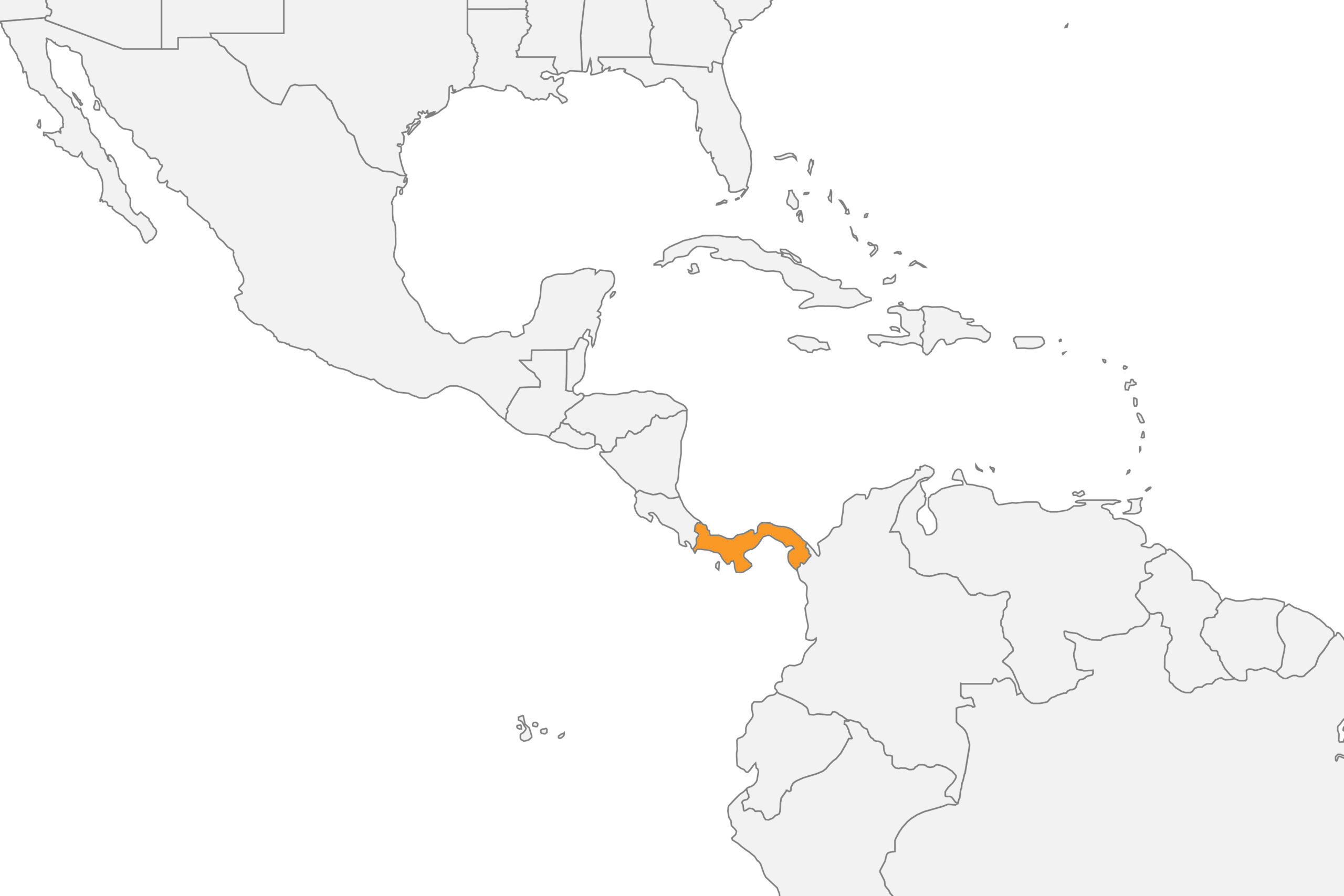 Map of Panama location