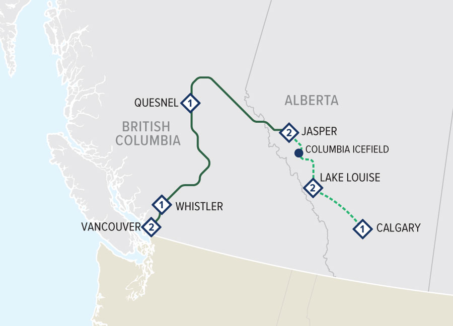 Rocky Mountaineer Rainforest to Gold Rush Discovery