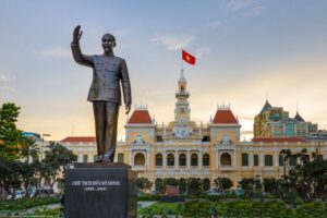 Statue of Ho Chi Minh Saigon