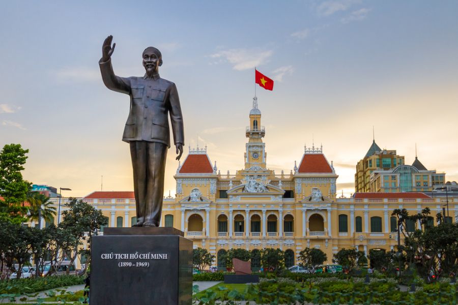 Statue of Ho Chi Minh Saigon