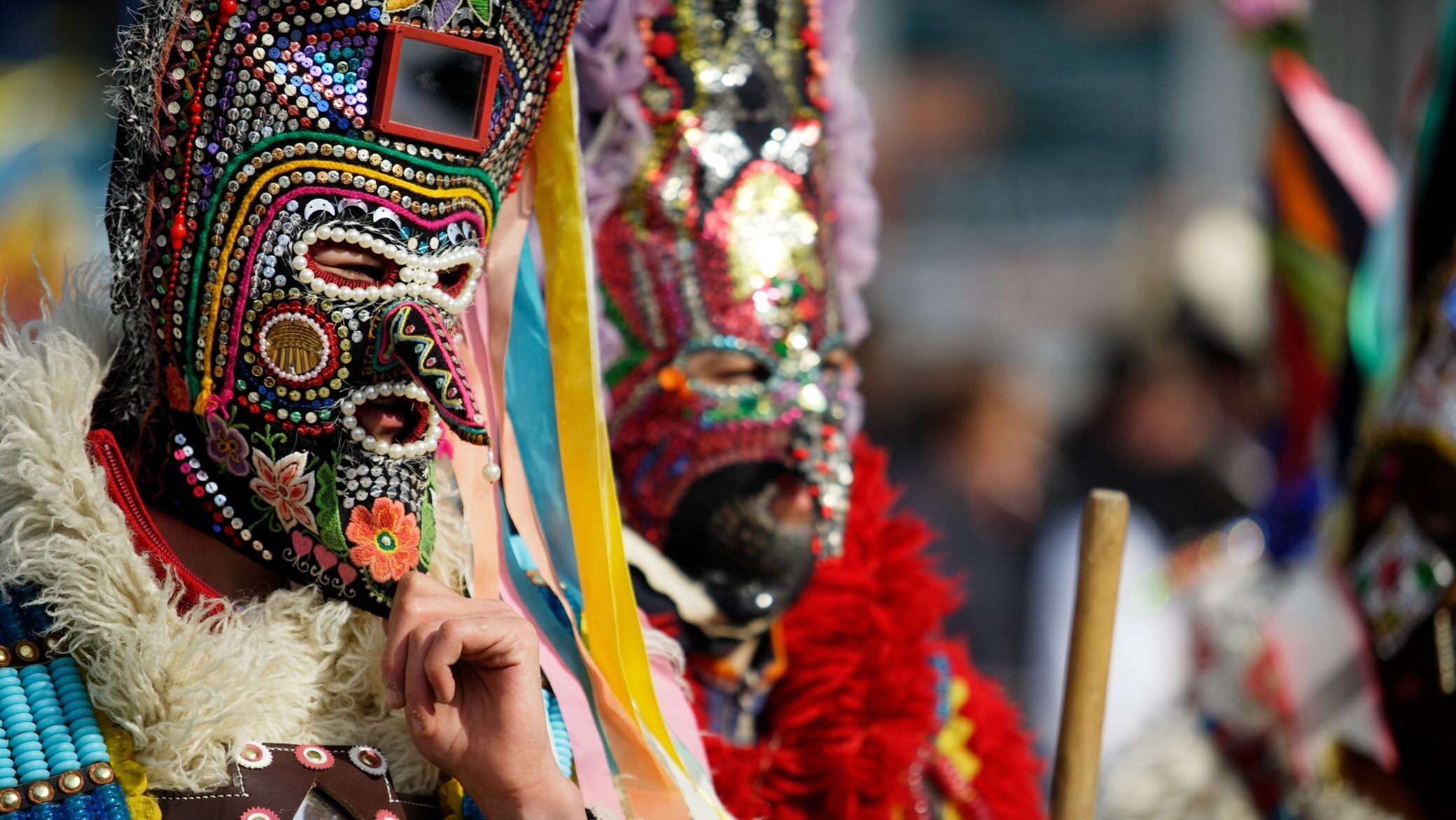 Traditional kukeri masks