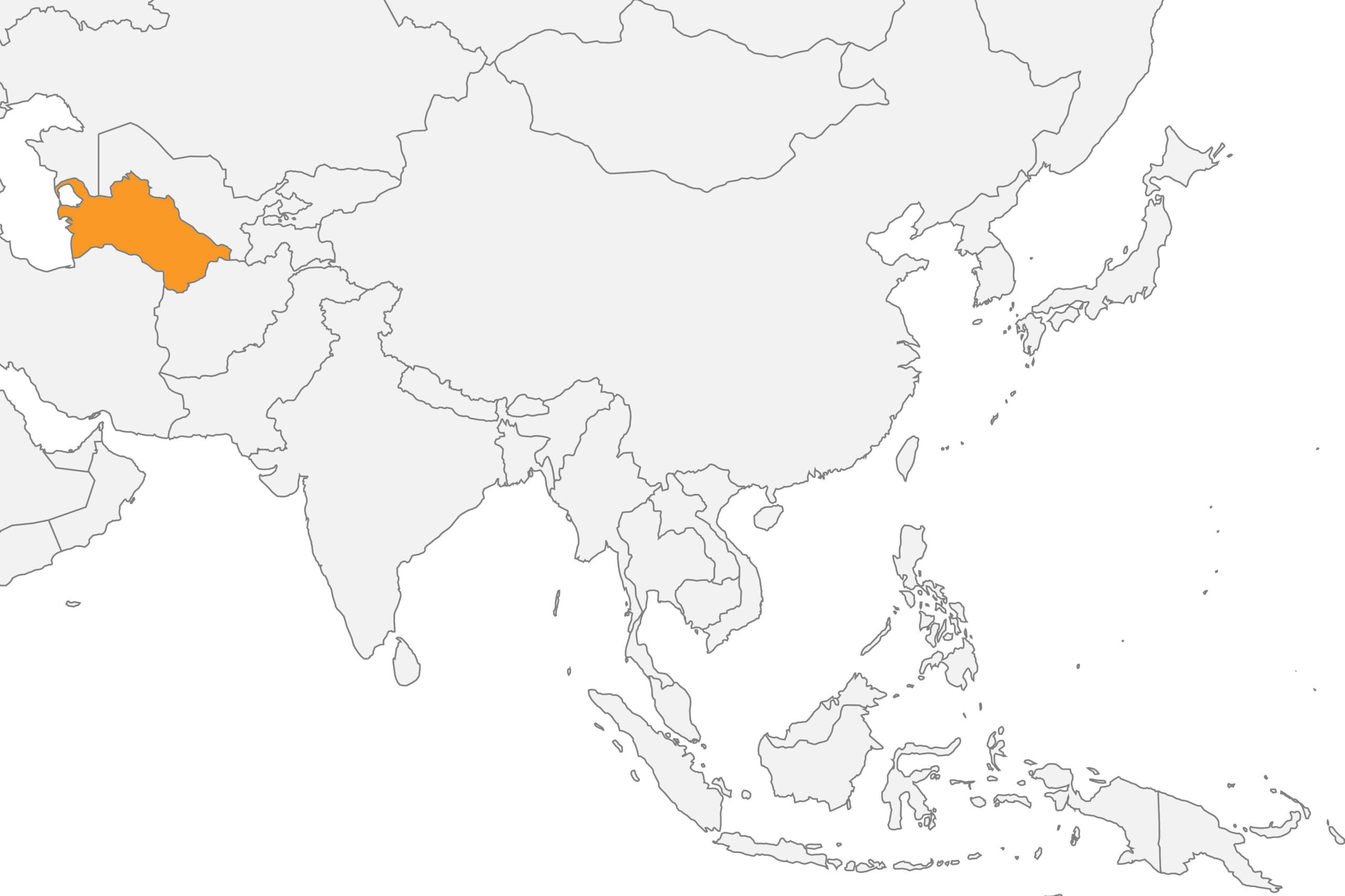 Map of Turkmenistan location