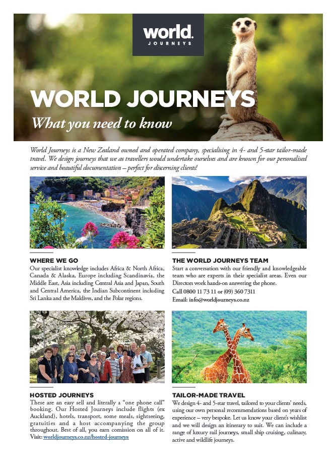 World Journeys Sales Support flyer